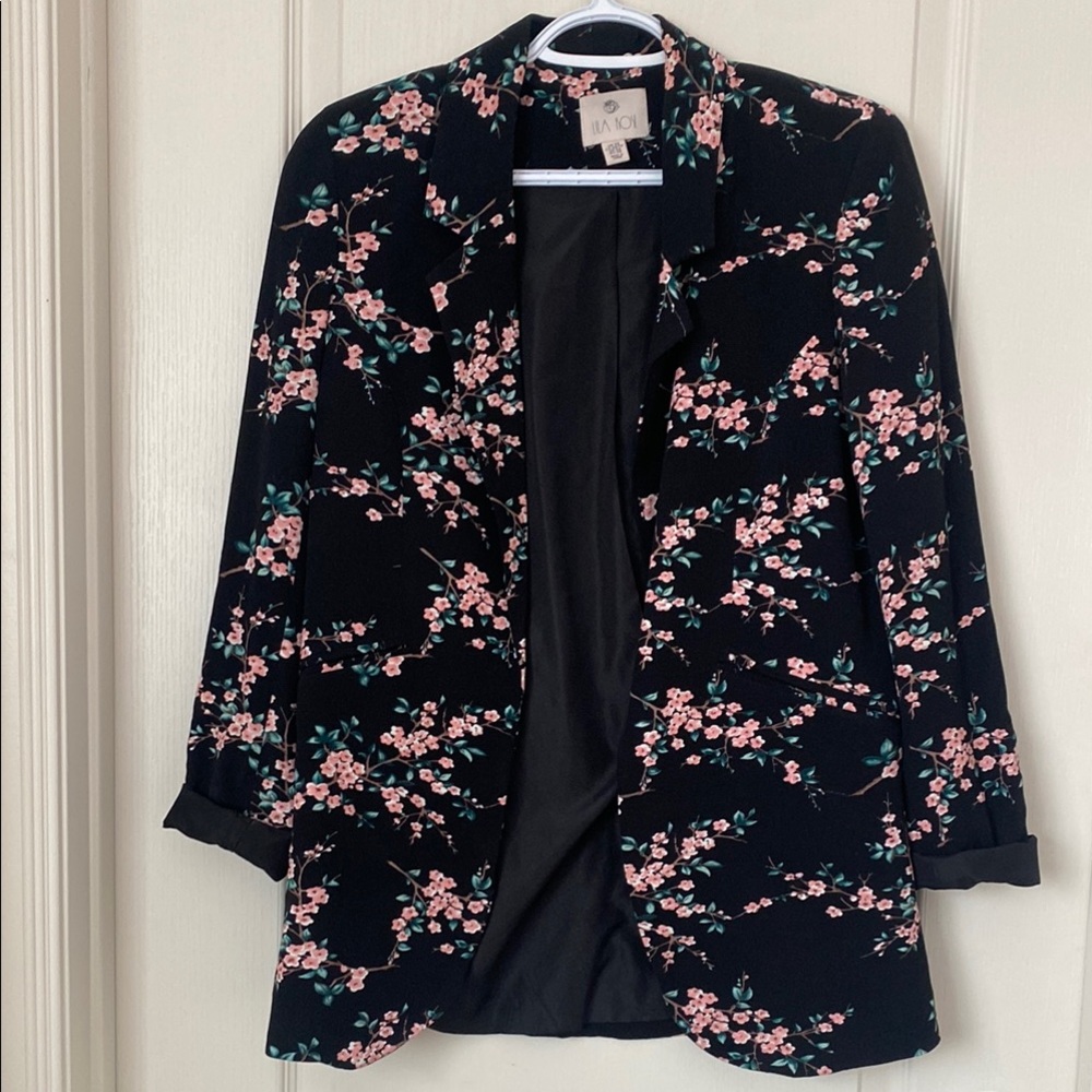 Floral Black Jacket by Lila Rose